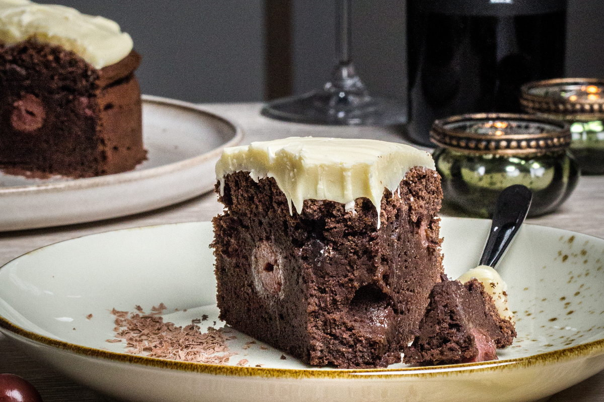 Kirschkuchen mit Schoko-Ganache
