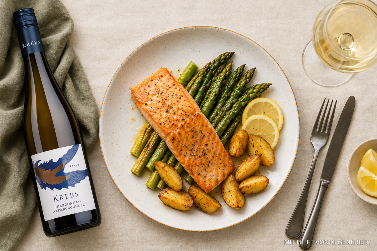 Spargel-Lachs-Kartoffel-Teller