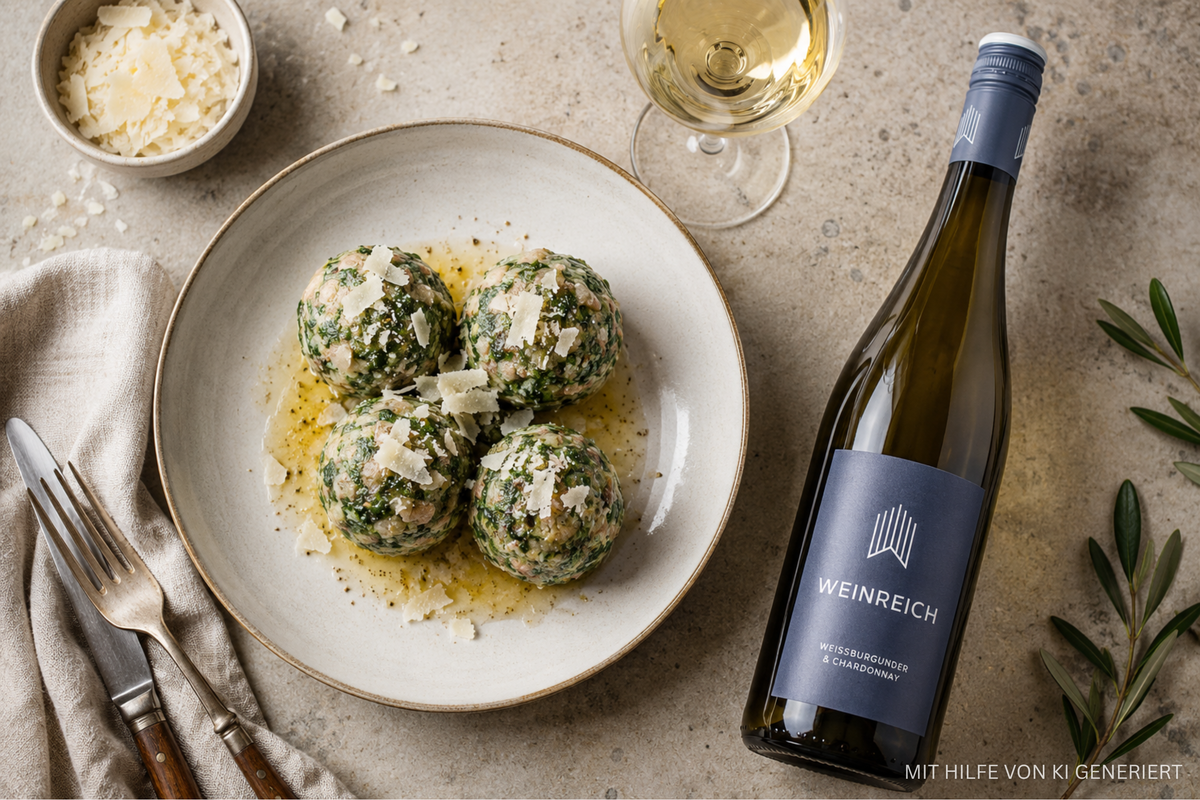 Spinatknödel mit Parmesan