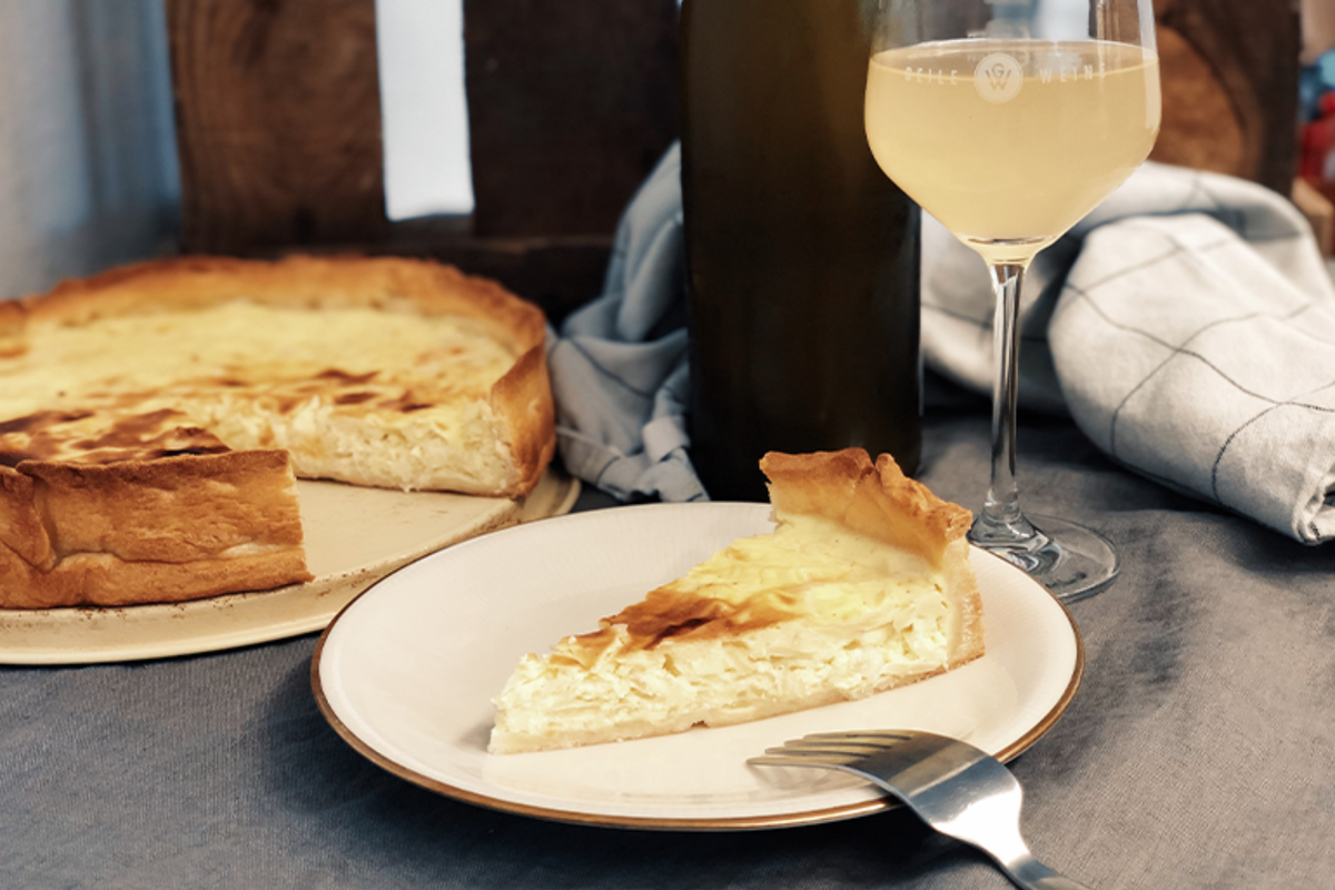 Zwiebelkuchen vegetarisch oder mit Speck