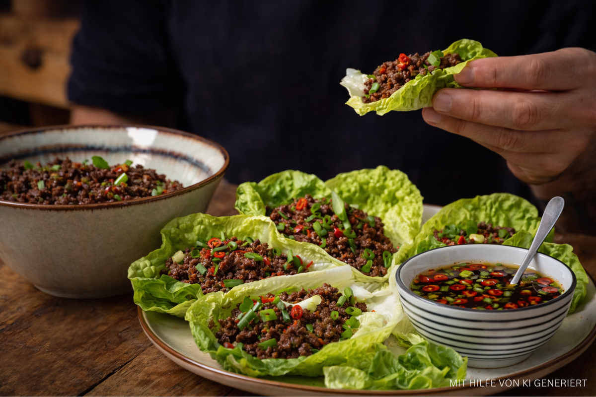 Würziger Chilli Beef Salat Wrap