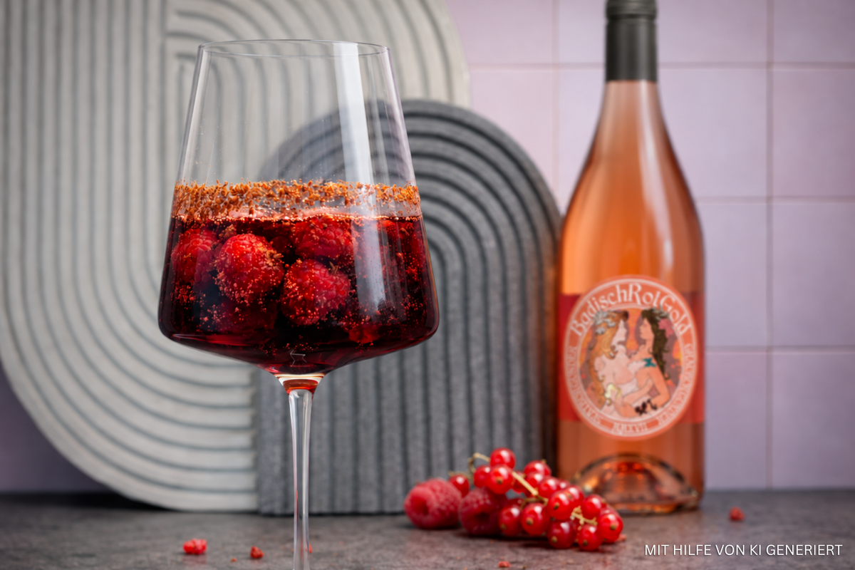 Himbeer-Tahin-Rosé-Drink
