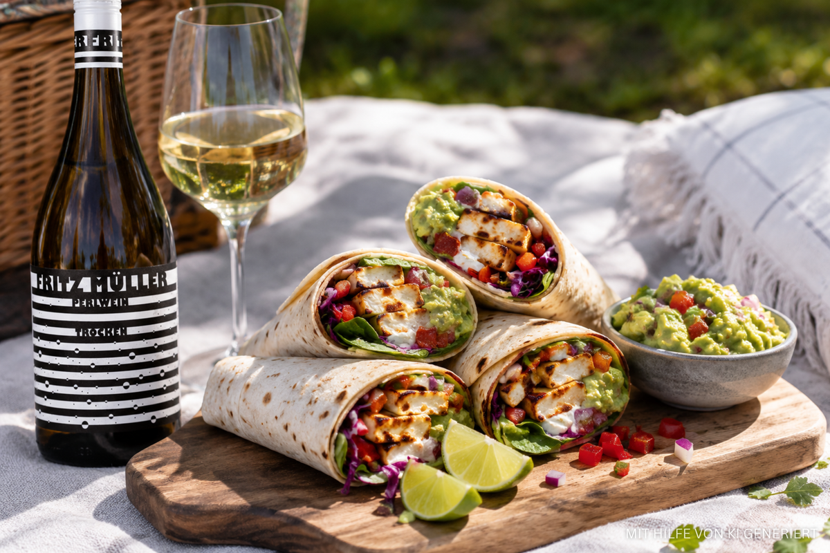Picknick-Wraps mit Halloumi