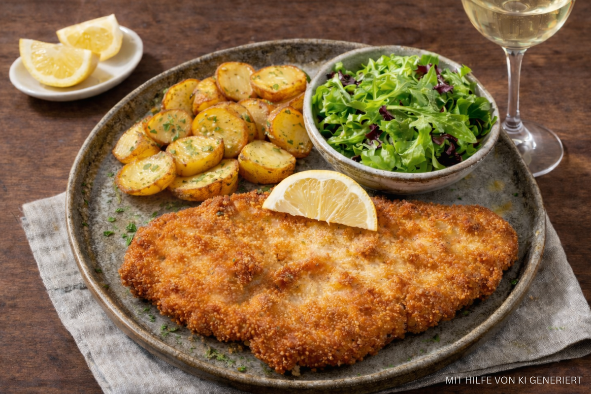 Schnitzel mit Bratkartoffeln