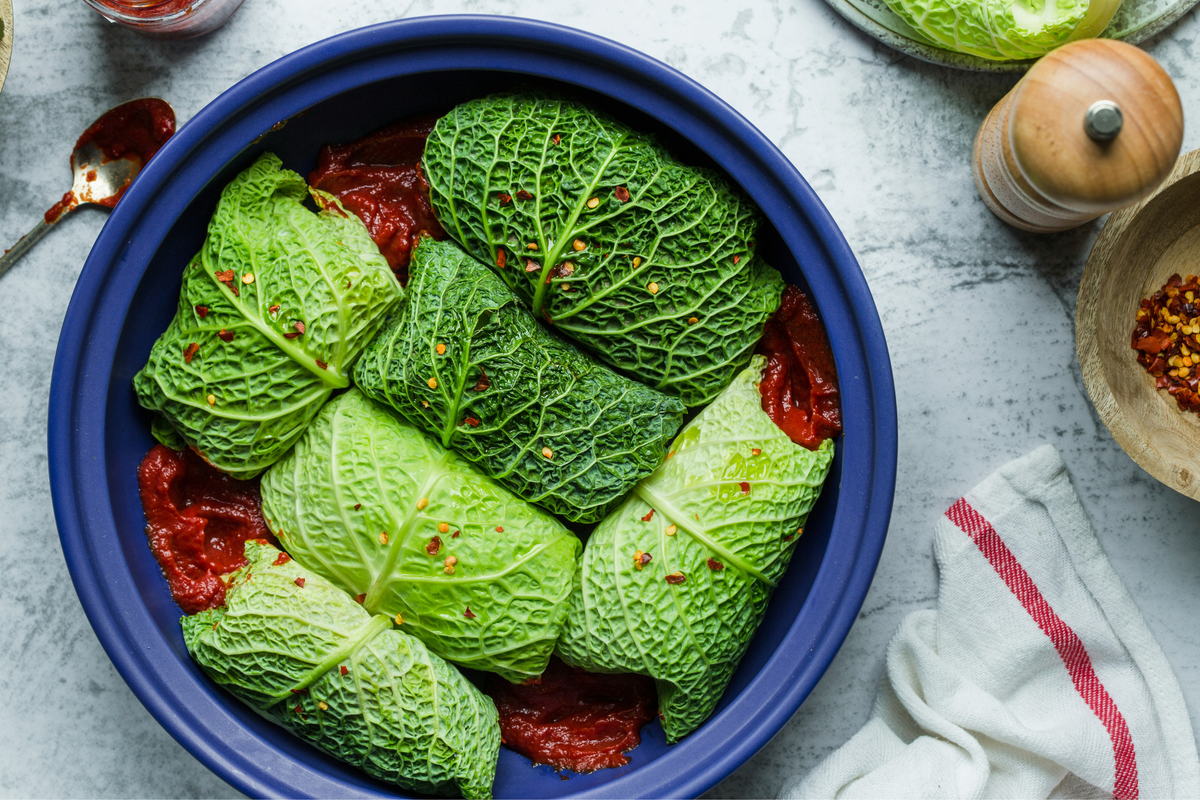 Vegane Kohlrouladen