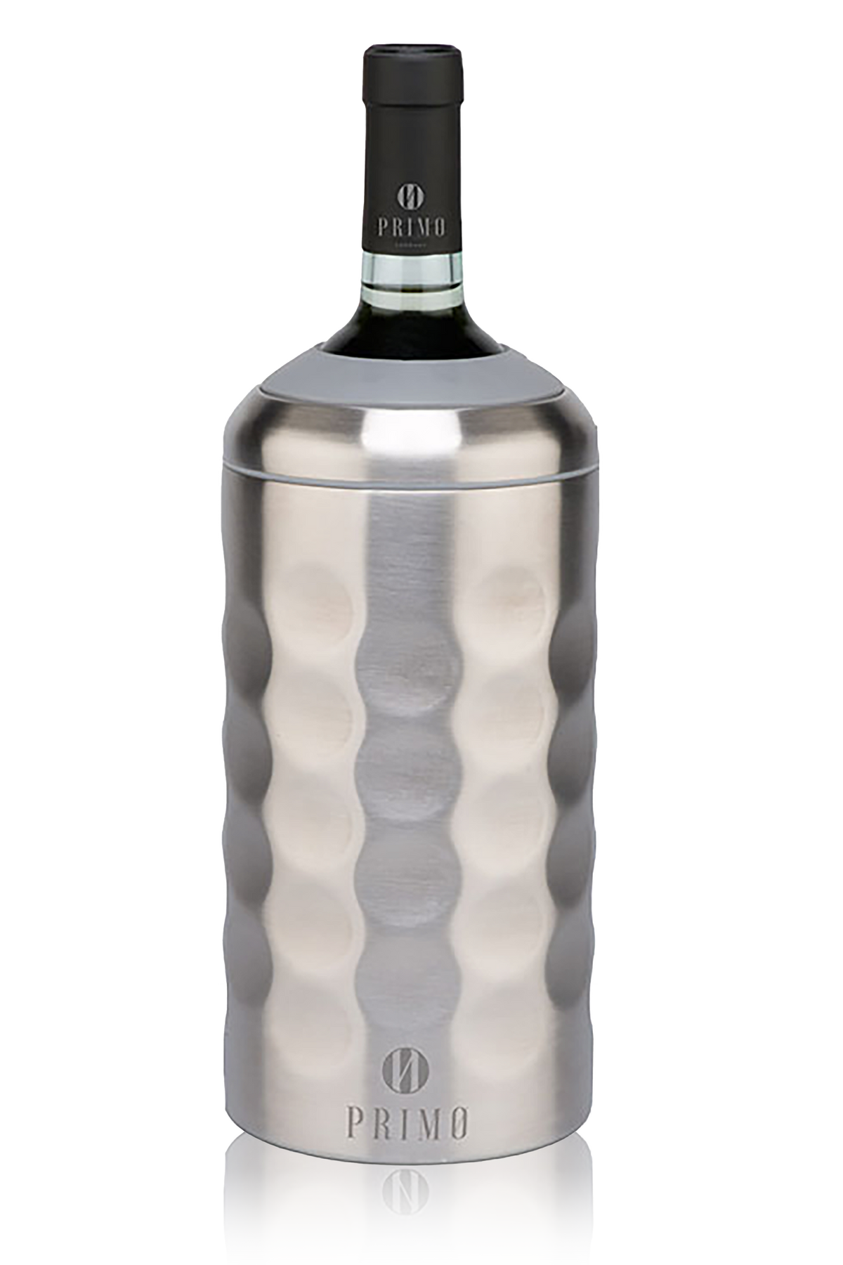 Premium Weinkühler Edelstahl - silber