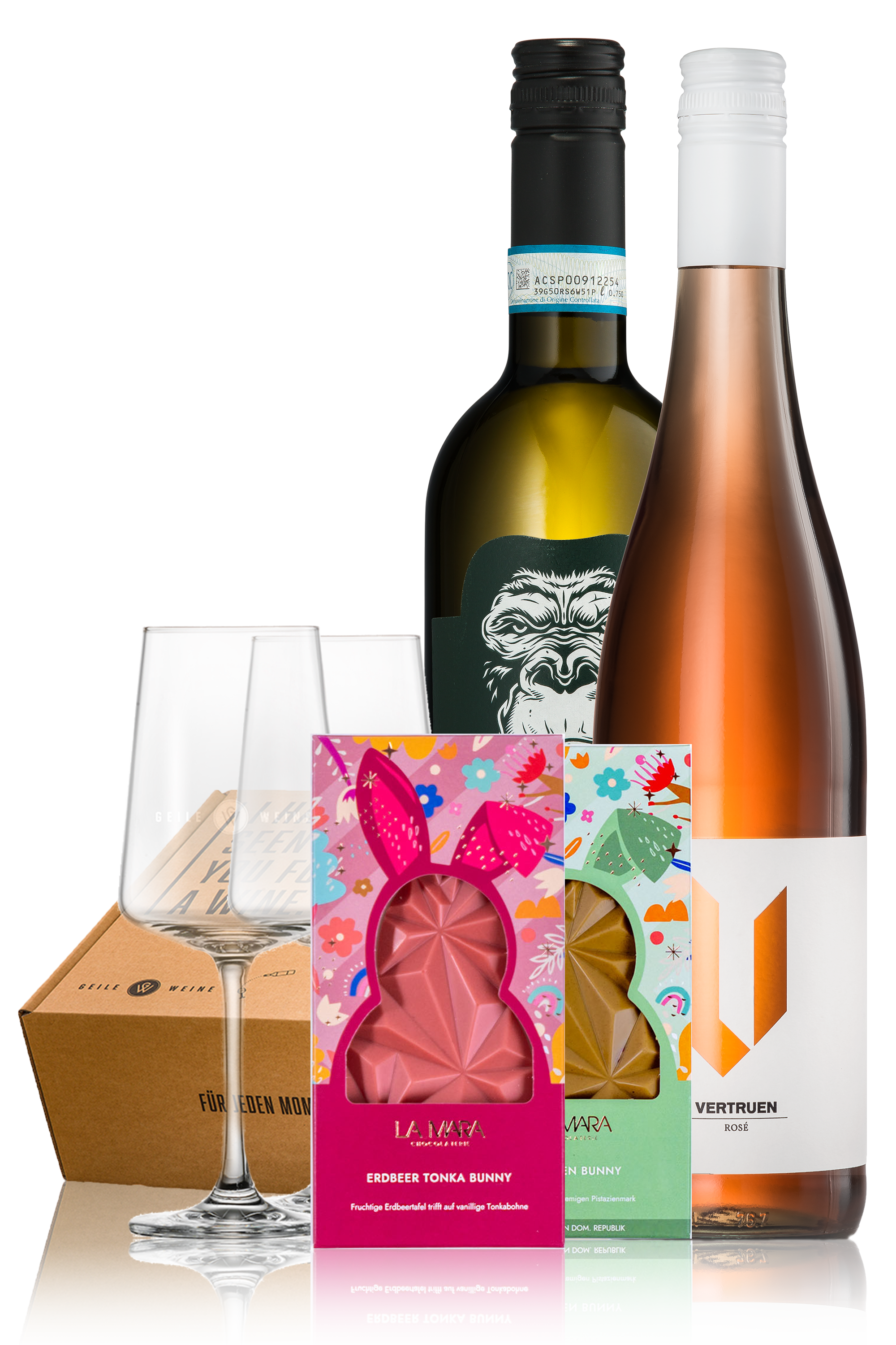 SchokoBunny und Vino: Oster-Geschenkset