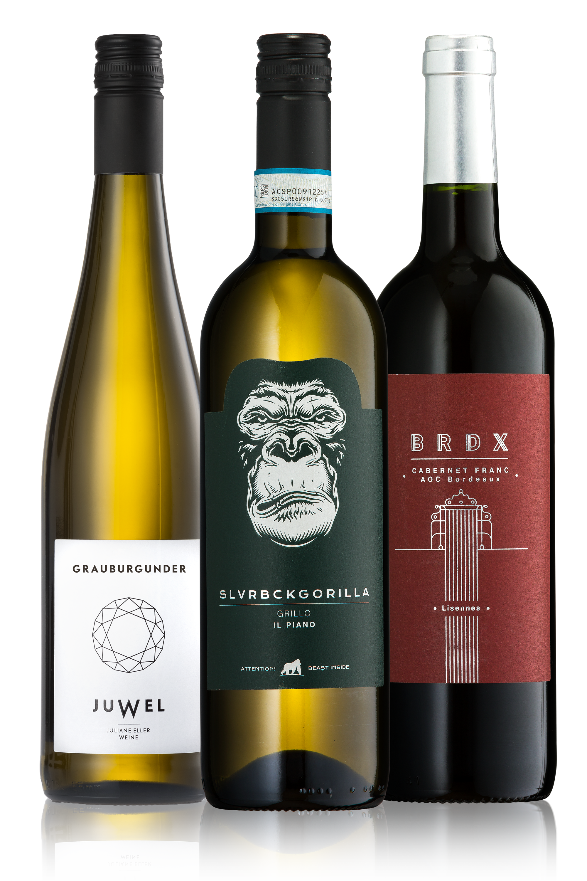 Weintrio zu Pizza